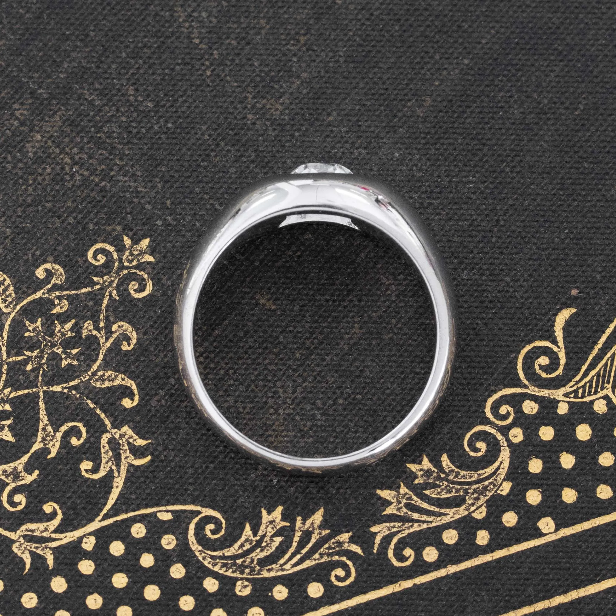 1.00ct Old Mine Cut Diamond Dome Ring, GIA F SI1, French