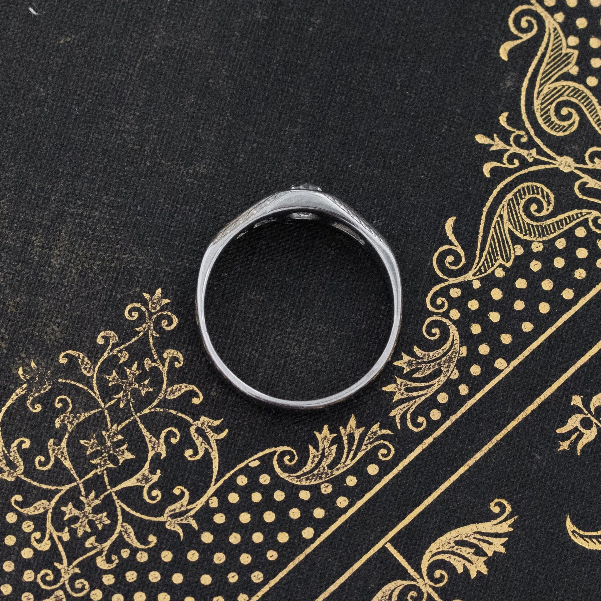 1.05ctw Antique Old Mine Cut & Sapphire Diamond Band