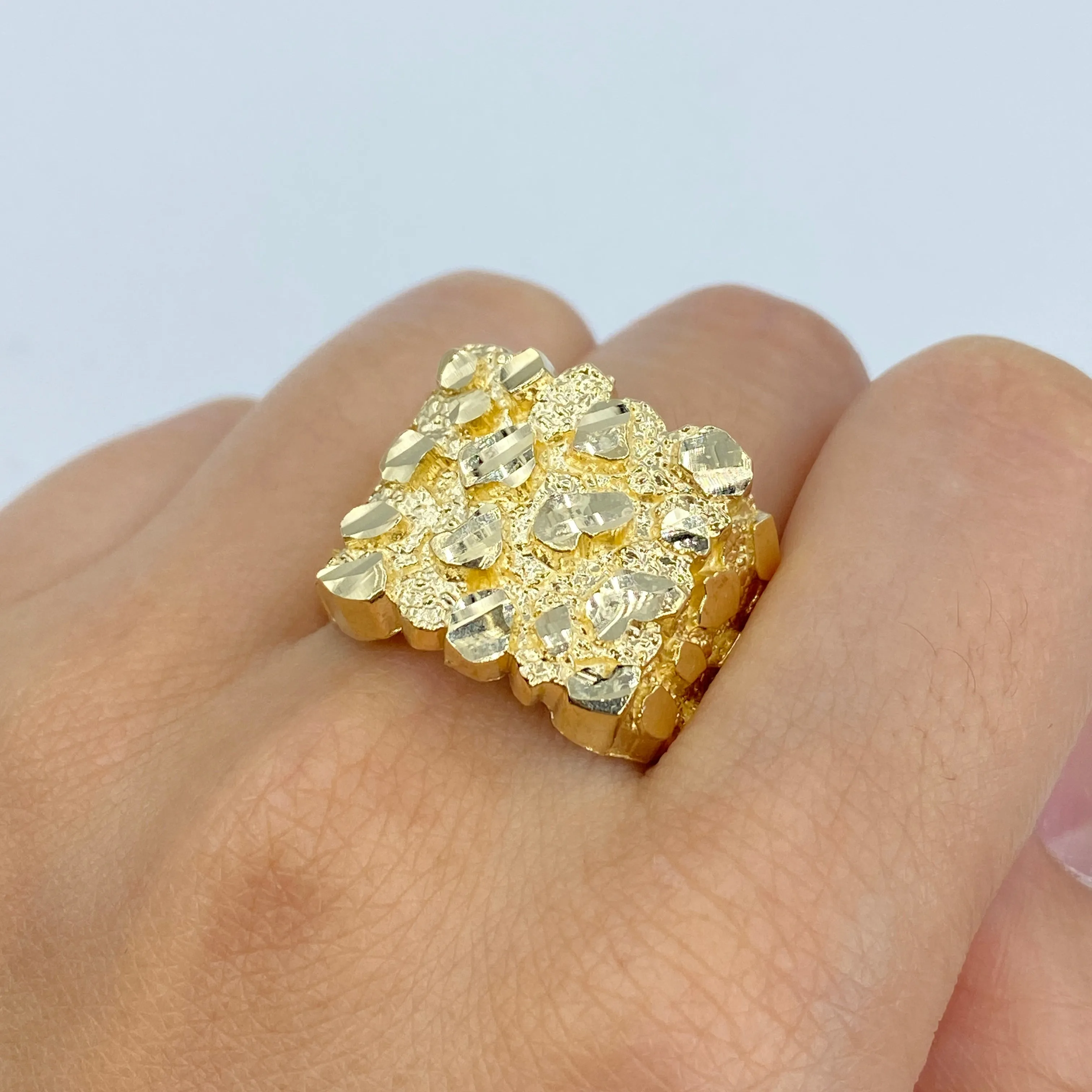 10K Chunky Nugget Ring
