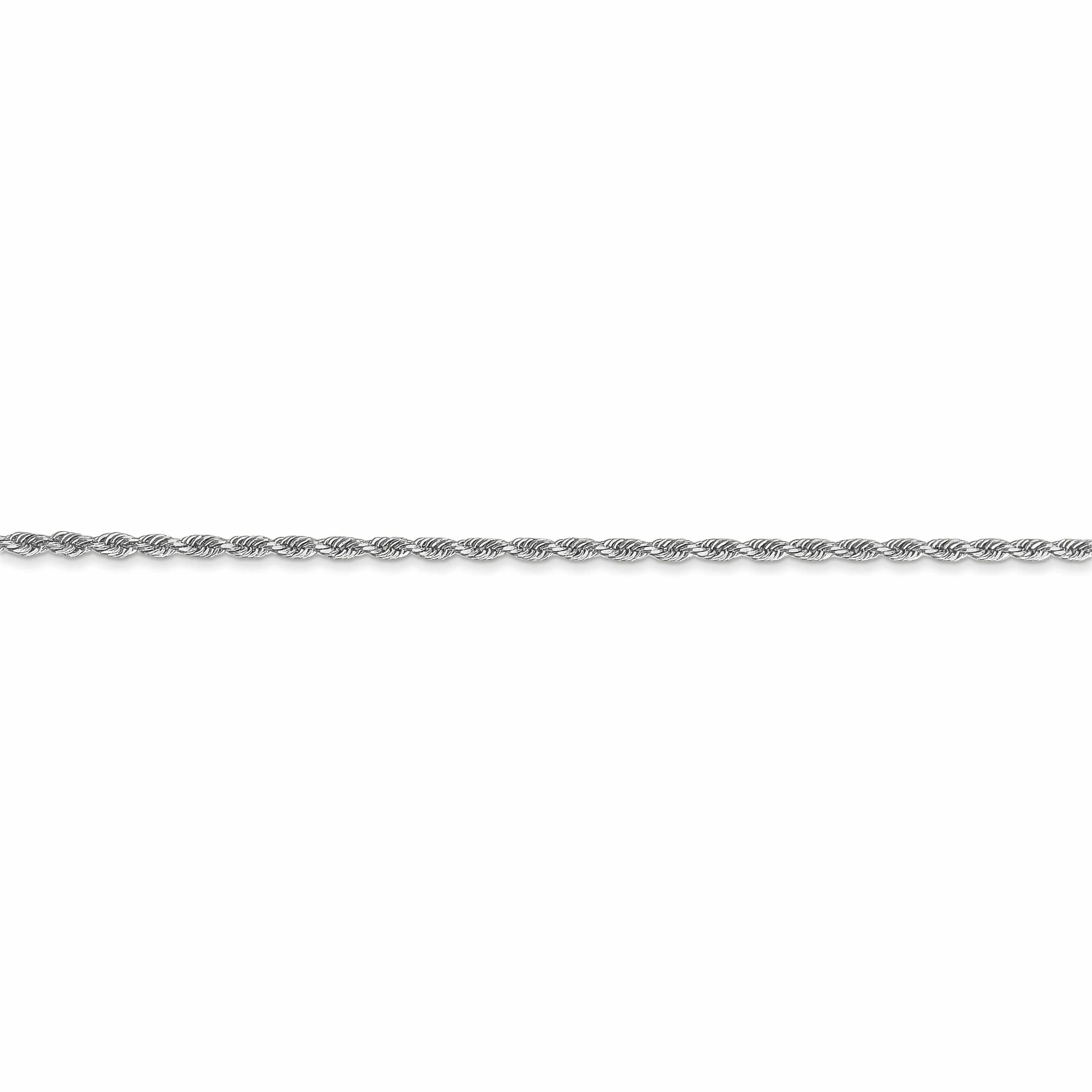 10K White Gold 1.75mm D.C Rope Chain