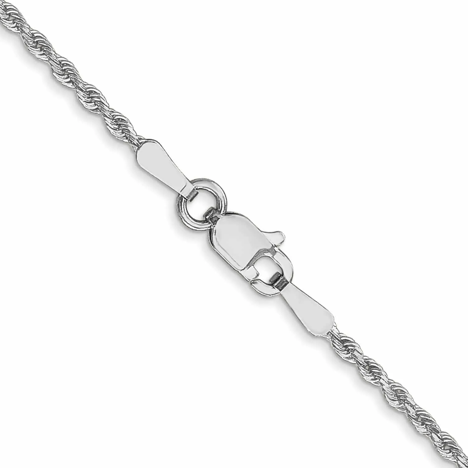10K White Gold 1.75mm D.C Rope Chain