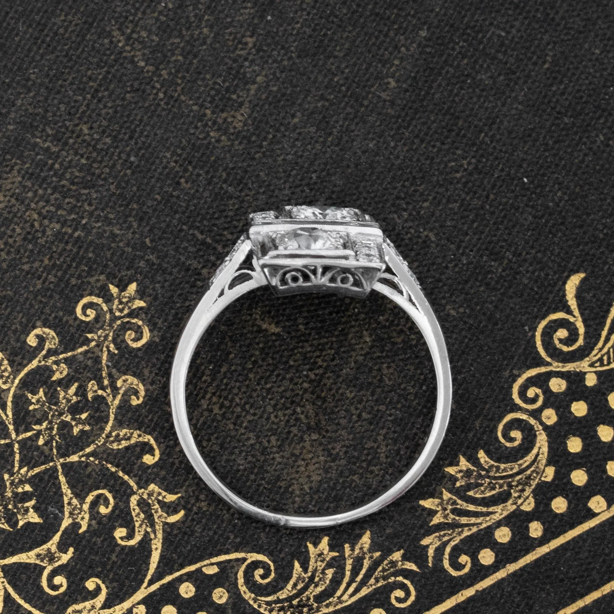 1.16ctw Art Deco Old European Cut Diamond Dinner Ring
