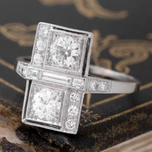 1.16ctw Art Deco Old European Cut Diamond Dinner Ring
