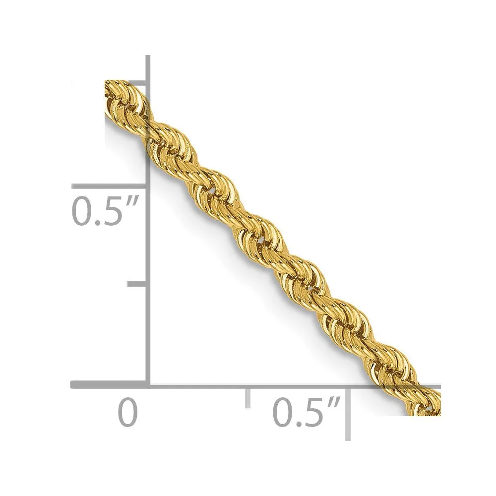 14k 2.5mm Regular Rope Chain