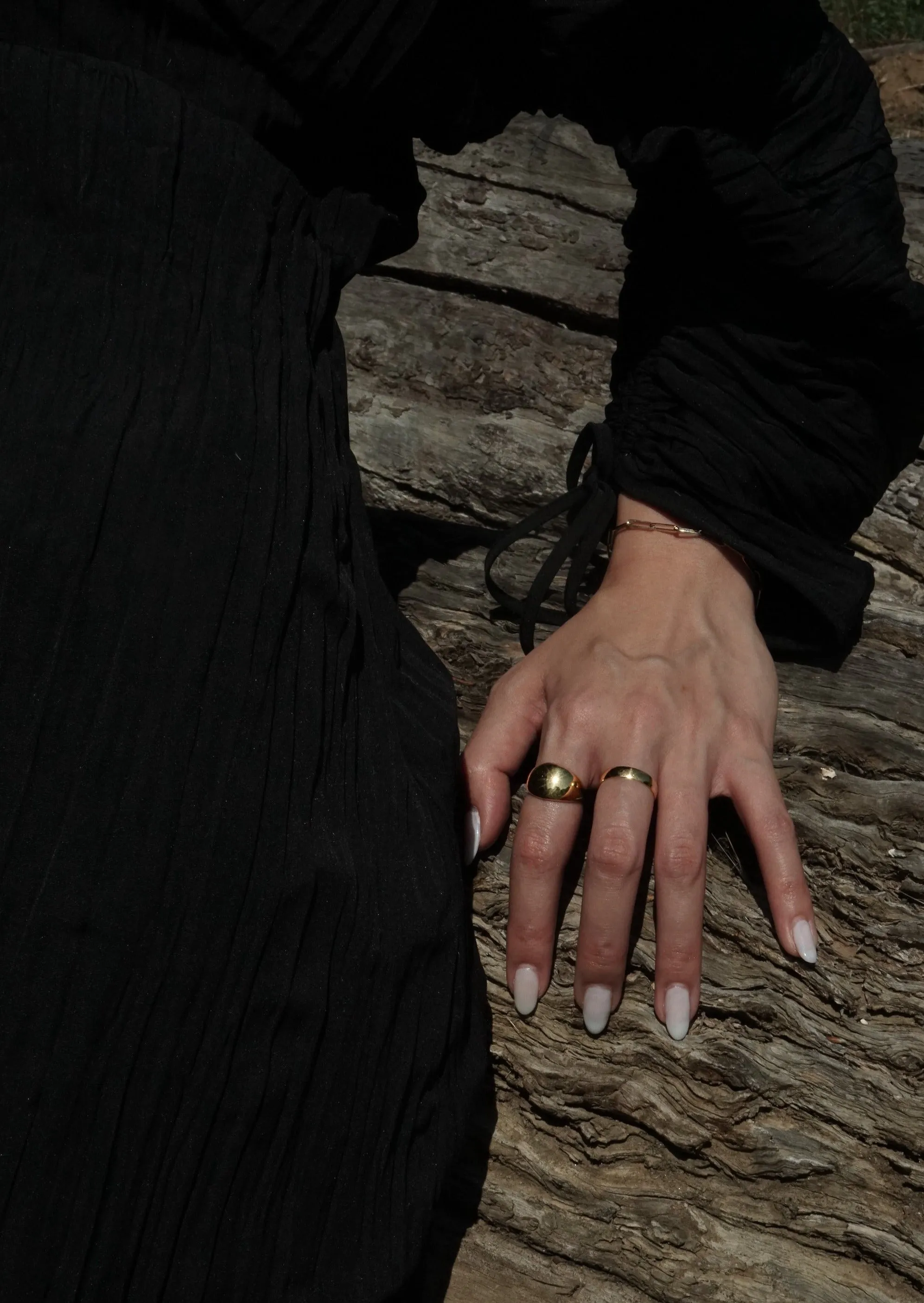 14k Gold Light Weight Domed Ring