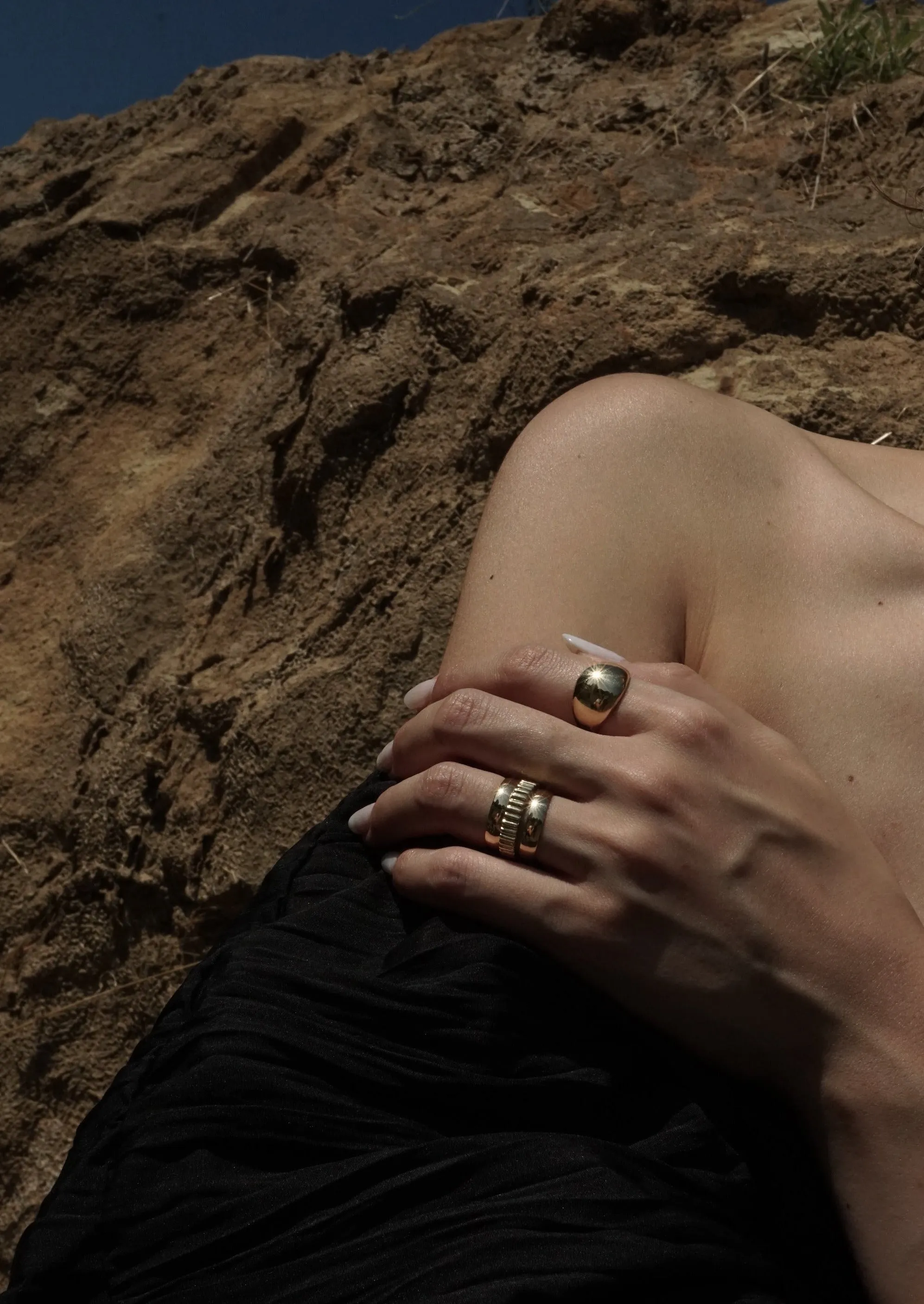 14k Gold Light Weight Domed Ring