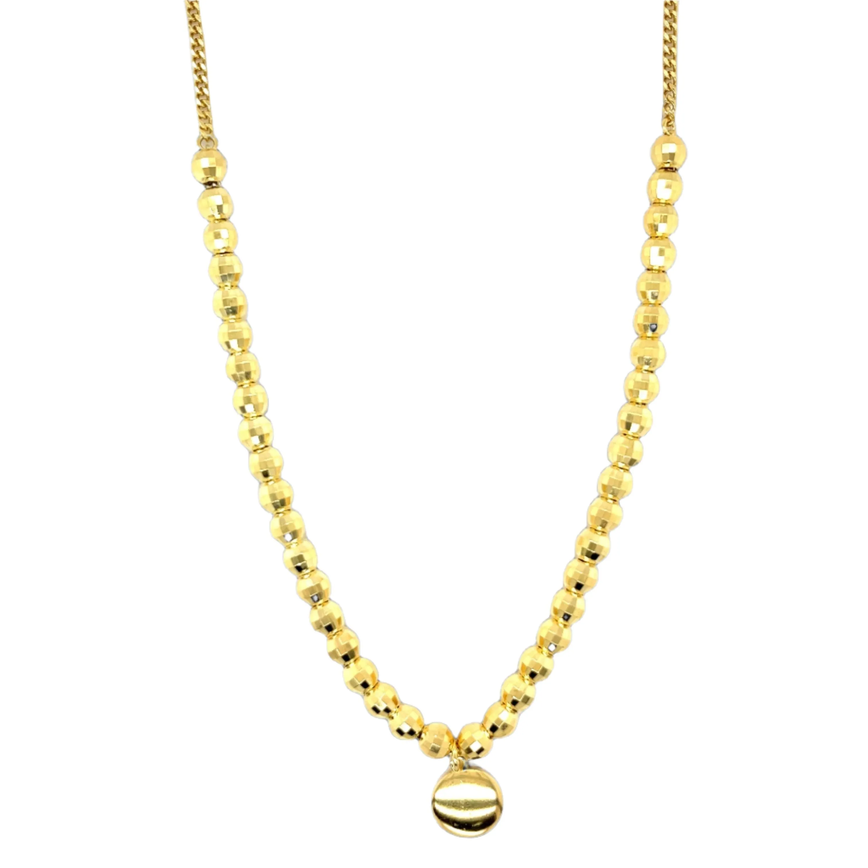 14K Gold Plated Beads Necklace