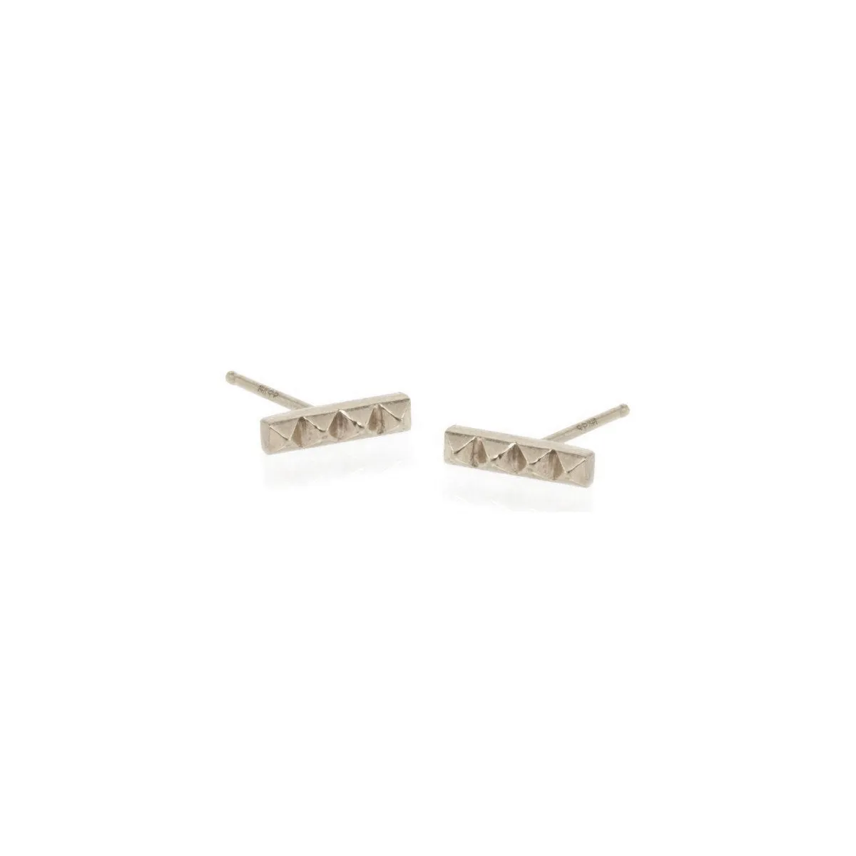 14k Tiny Spiked Bar Studs