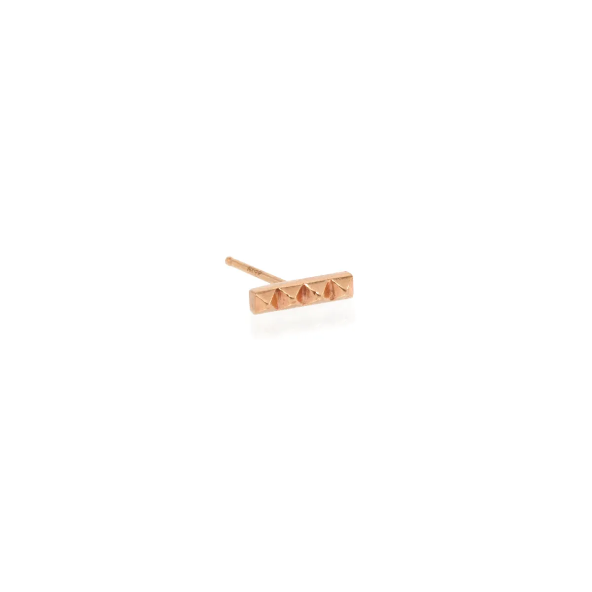 14k Tiny Spiked Bar Studs