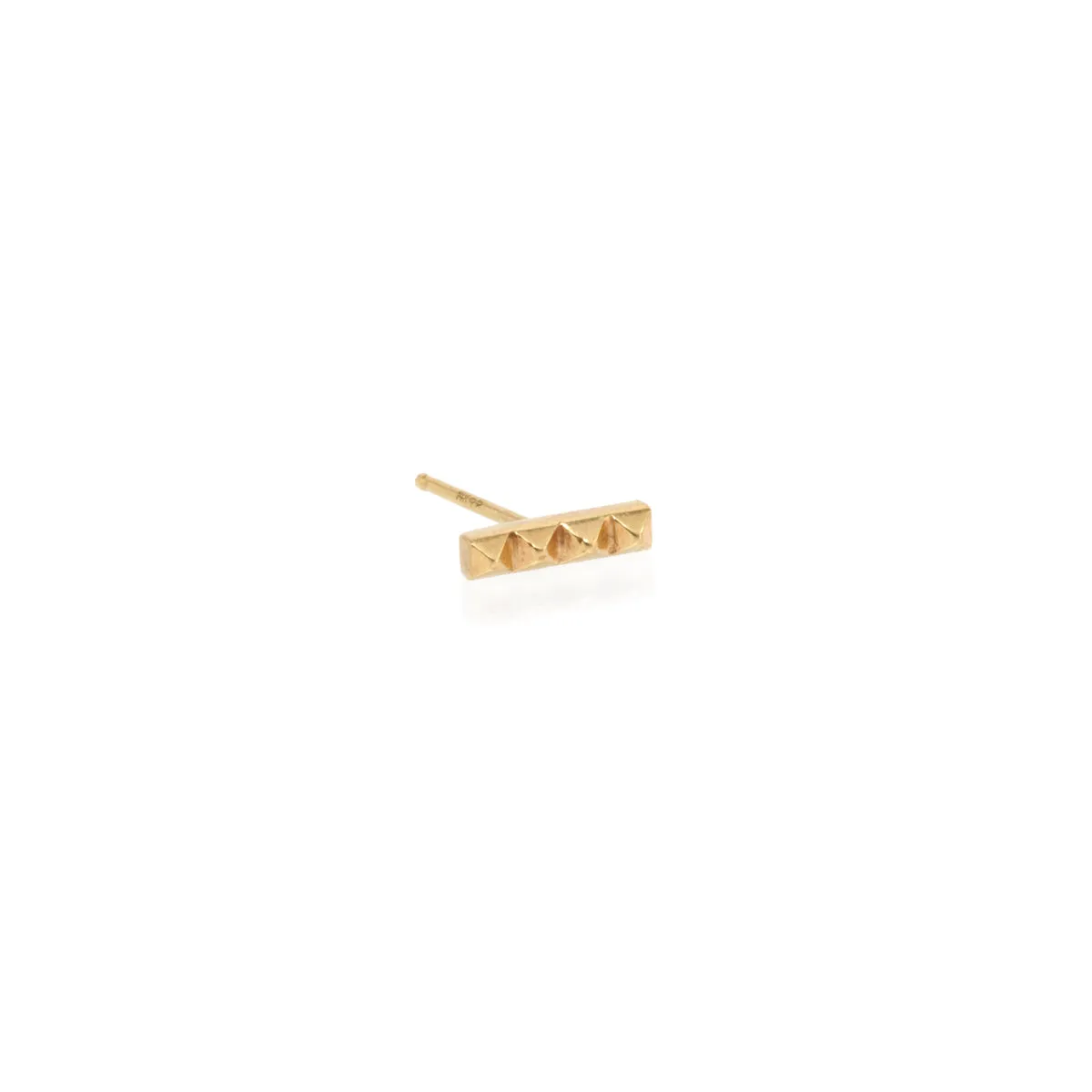 14k Tiny Spiked Bar Studs
