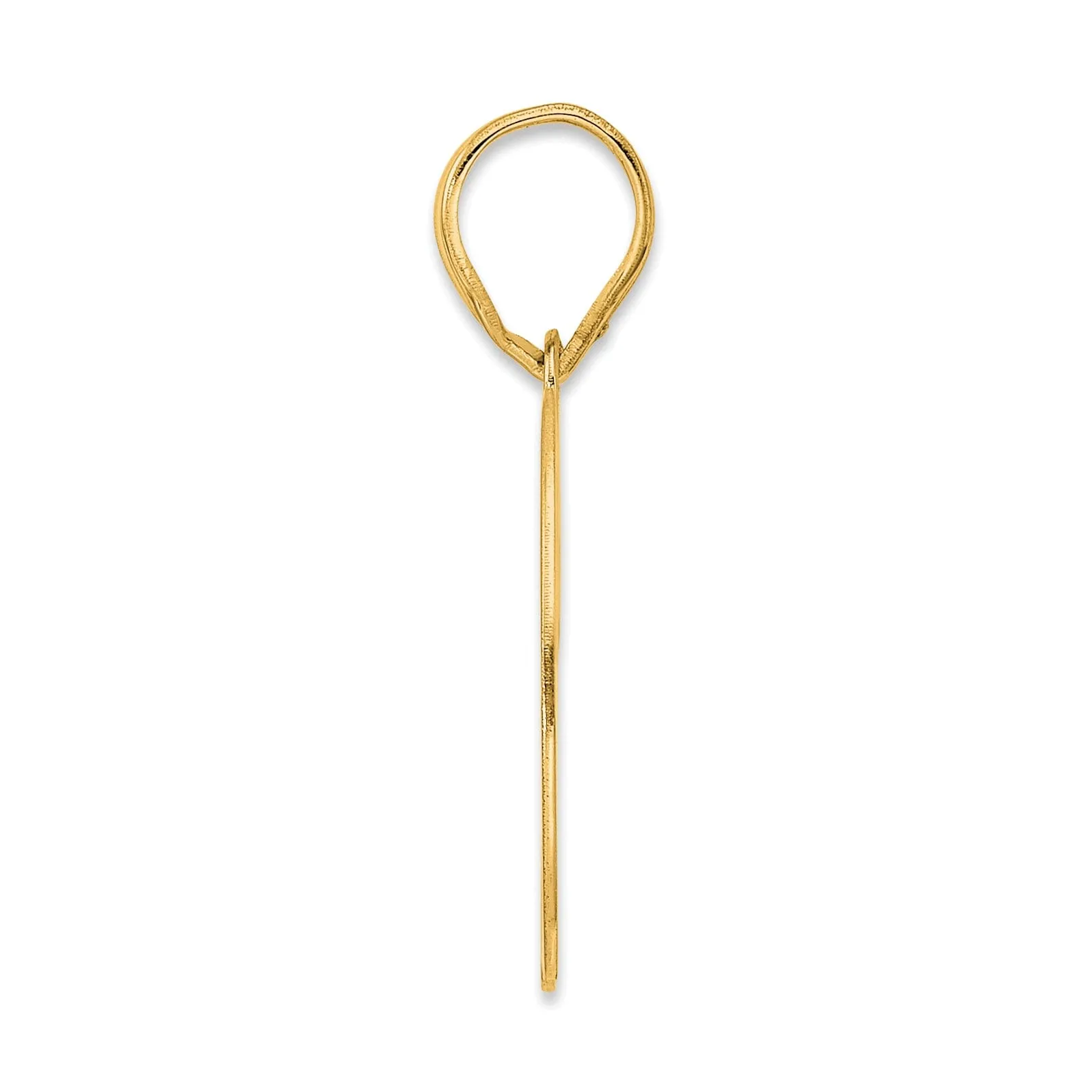 14k Yellow Gold Polished Finish Number 70 Charm Pendant
