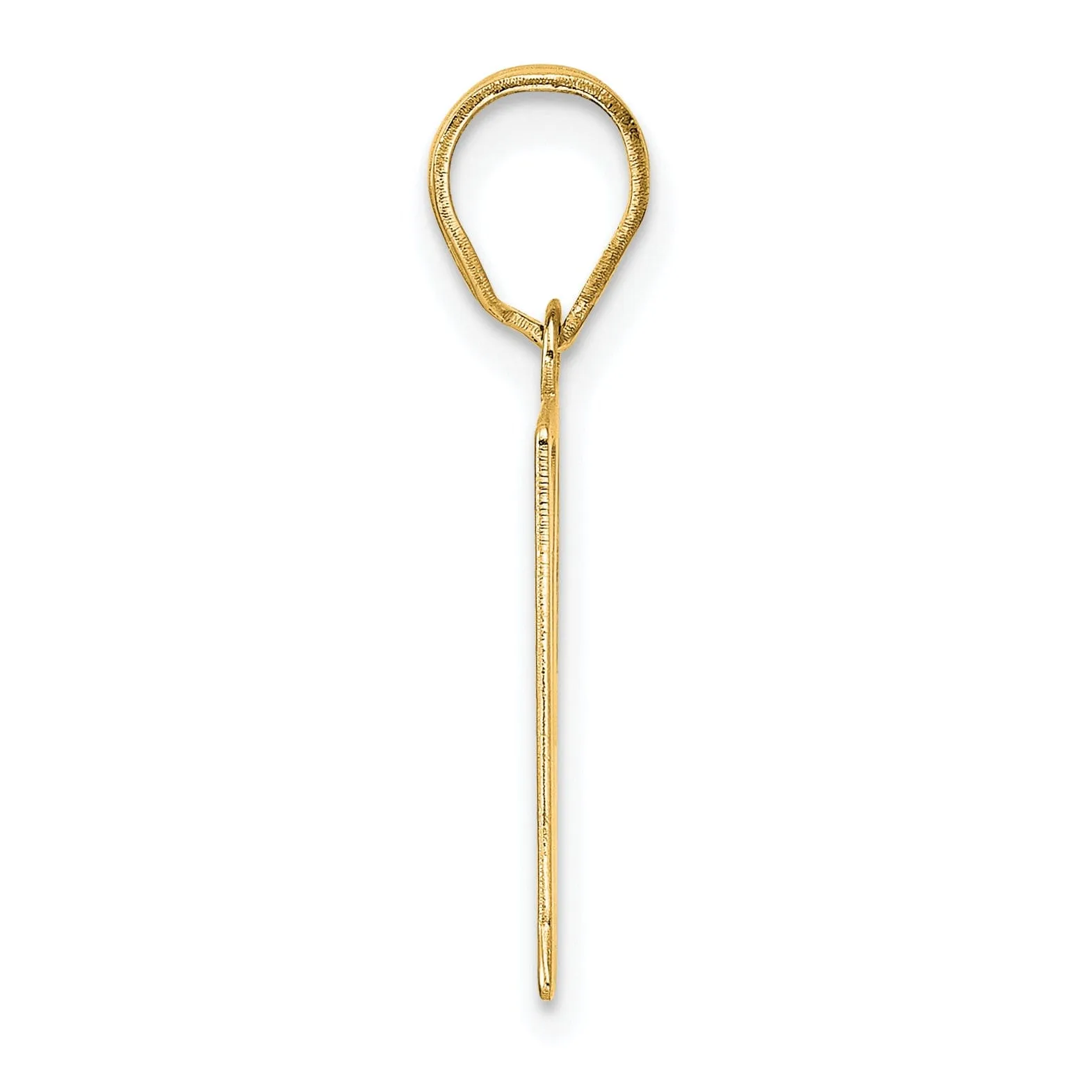 14k Yellow Gold Polished Finish Number 91 Charm Pendant