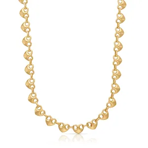 14KY Puffy Heart Chain