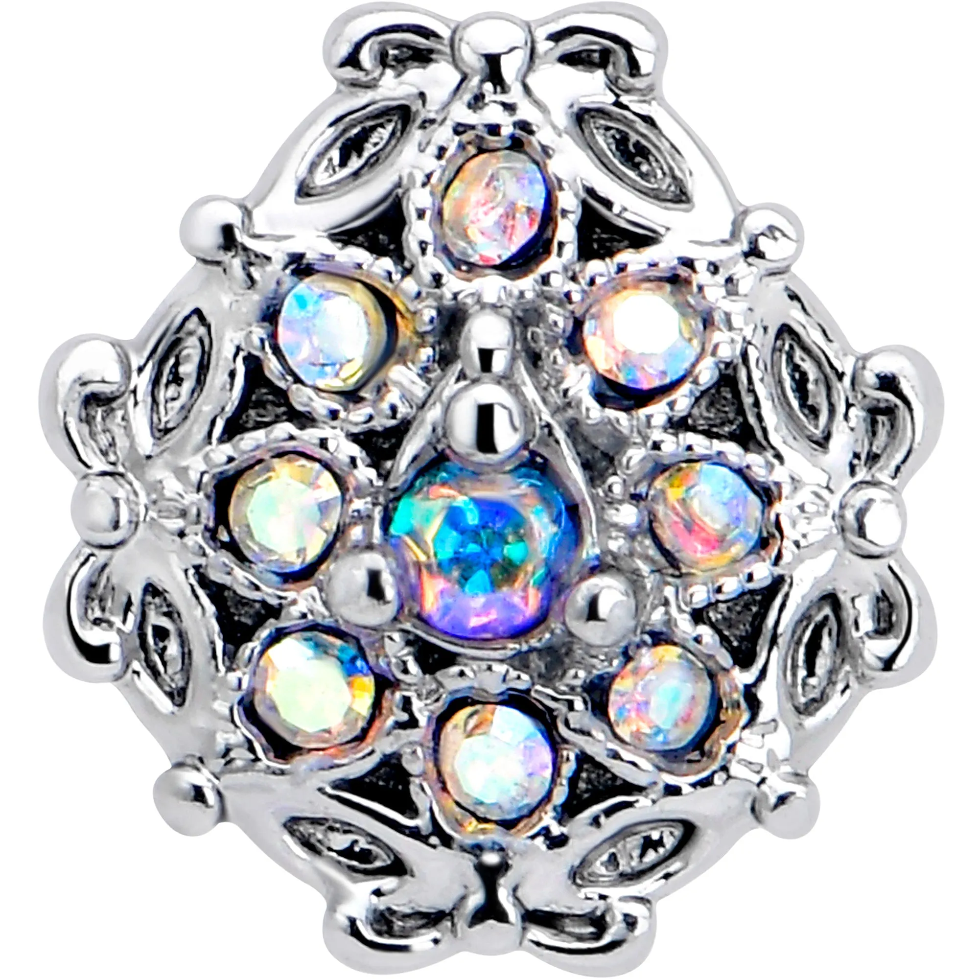 16 Gauge 5/16 Aurora Gem Retro Sunburst Labret Monroe Tragus