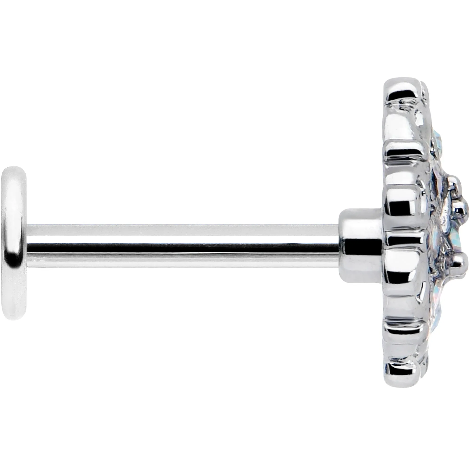16 Gauge 5/16 Aurora Gem Retro Sunburst Labret Monroe Tragus