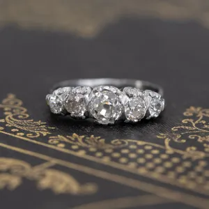 1.69ctw 5-Stone Old Mine Cut Band