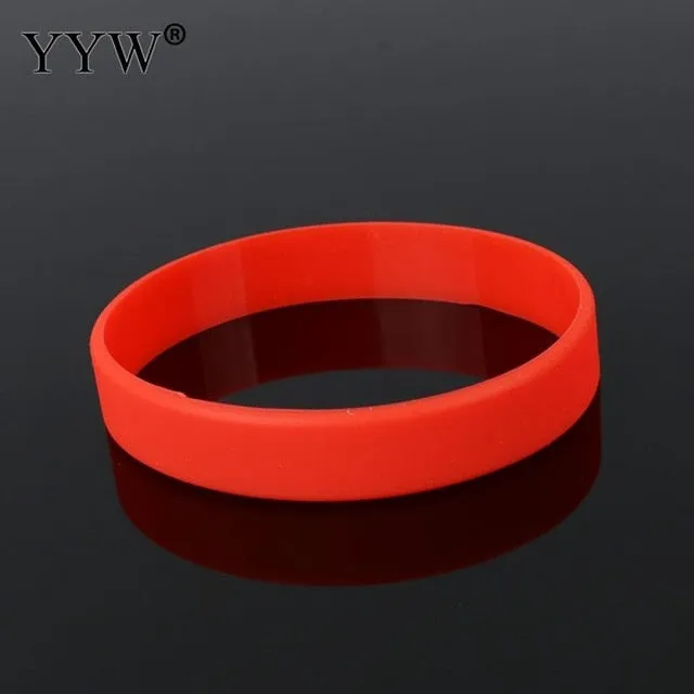 16cm Unisex Trendy Silicone Rubber Flexible Wristband Wrist Band Cuff Bracelet Bangle For Kids Boys Girls Bracelet Team Game