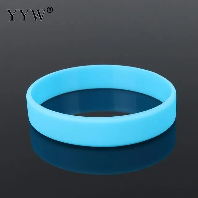 16cm Unisex Trendy Silicone Rubber Flexible Wristband Wrist Band Cuff Bracelet Bangle For Kids Boys Girls Bracelet Team Game