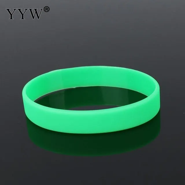 16cm Unisex Trendy Silicone Rubber Flexible Wristband Wrist Band Cuff Bracelet Bangle For Kids Boys Girls Bracelet Team Game