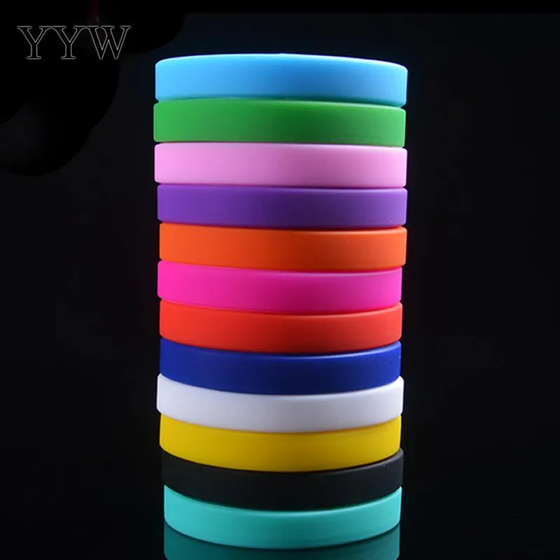 16cm Unisex Trendy Silicone Rubber Flexible Wristband Wrist Band Cuff Bracelet Bangle For Kids Boys Girls Bracelet Team Game