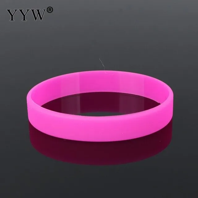 16cm Unisex Trendy Silicone Rubber Flexible Wristband Wrist Band Cuff Bracelet Bangle For Kids Boys Girls Bracelet Team Game
