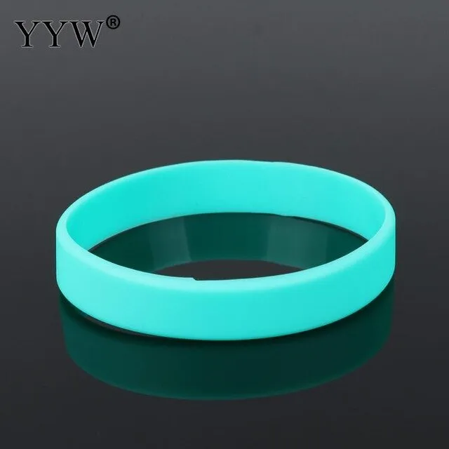 16cm Unisex Trendy Silicone Rubber Flexible Wristband Wrist Band Cuff Bracelet Bangle For Kids Boys Girls Bracelet Team Game