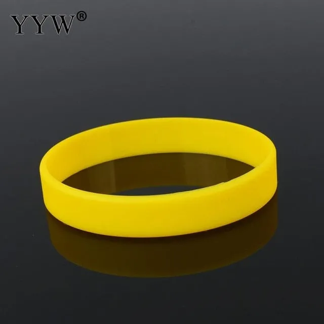 16cm Unisex Trendy Silicone Rubber Flexible Wristband Wrist Band Cuff Bracelet Bangle For Kids Boys Girls Bracelet Team Game