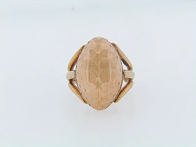 18K-RG HAMMERED GOLD RING