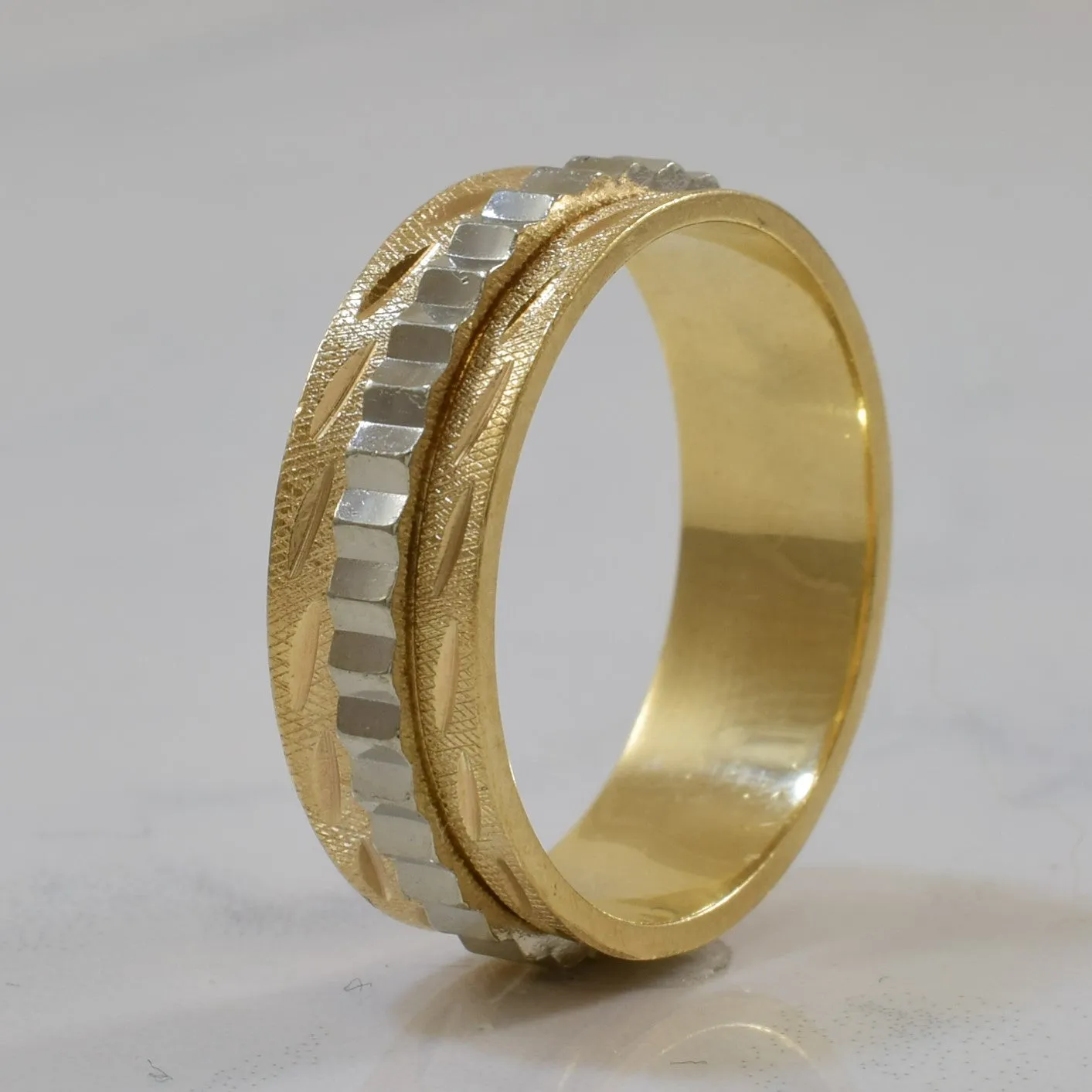 1930s Two Tone Gold Band | SZ 8.5 |