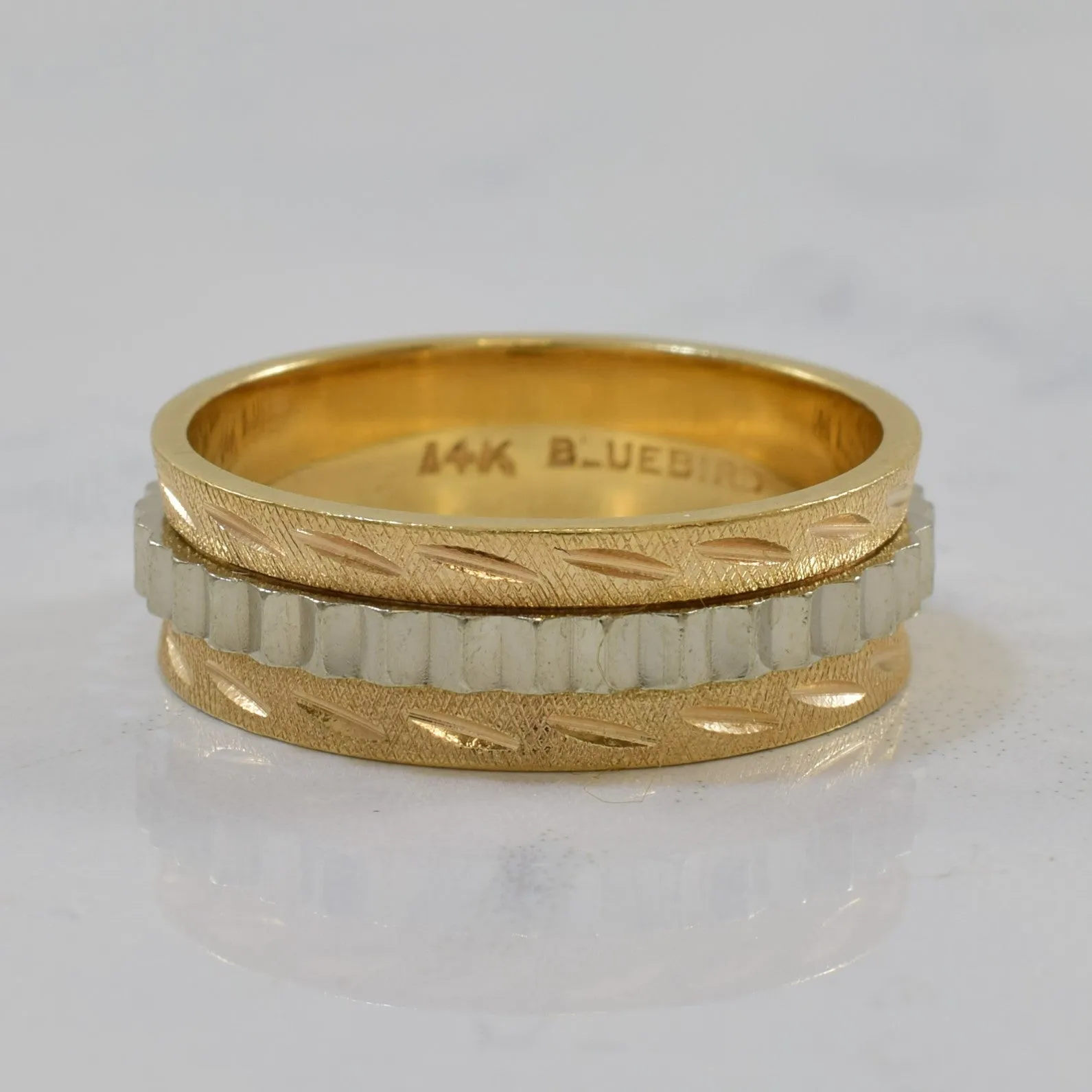 1930s Two Tone Gold Band | SZ 8.5 |