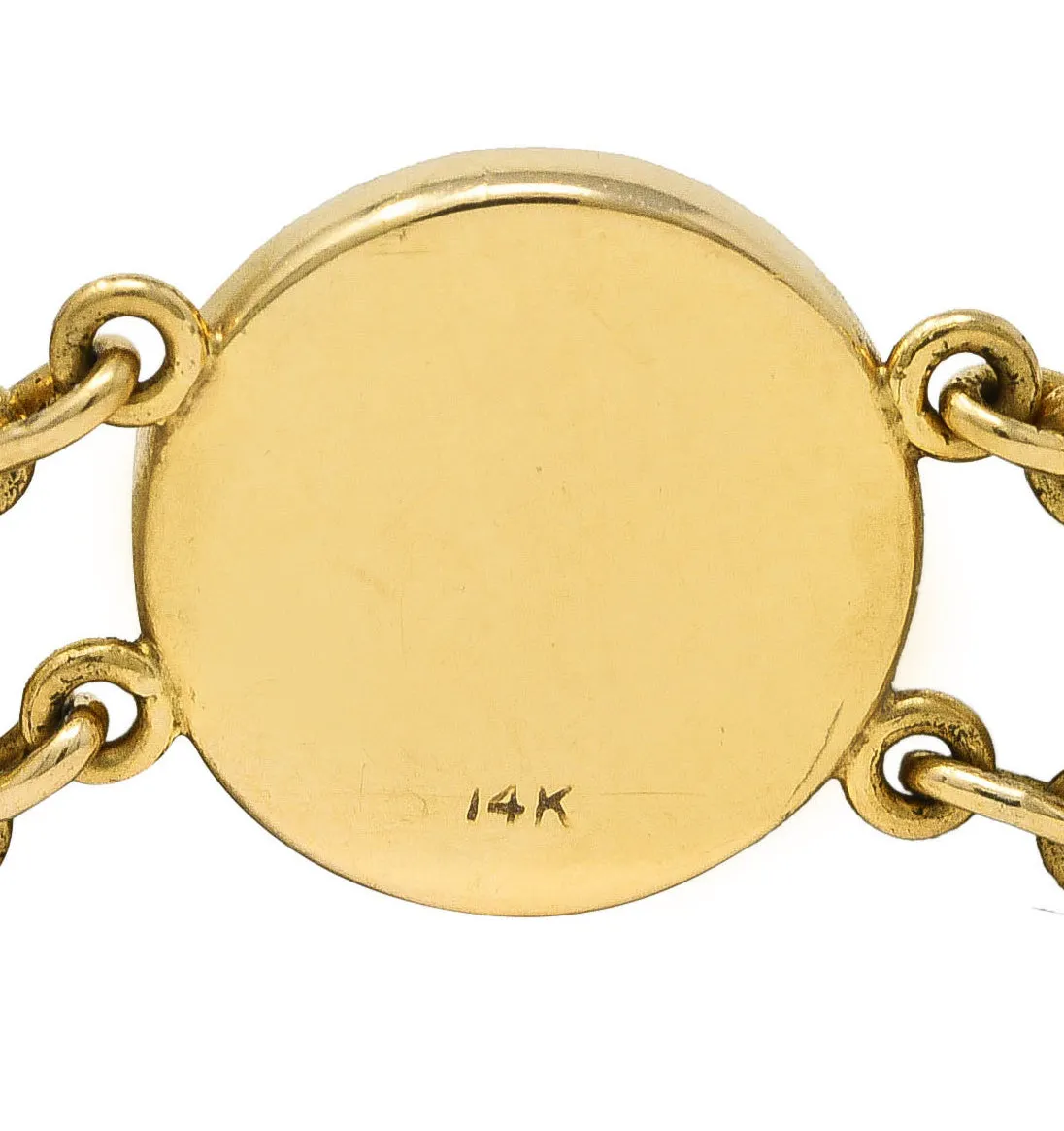 1940’s Essex Crystal Quartz 14 Karat Yellow Gold Bird Themed Antique Link Bracelet