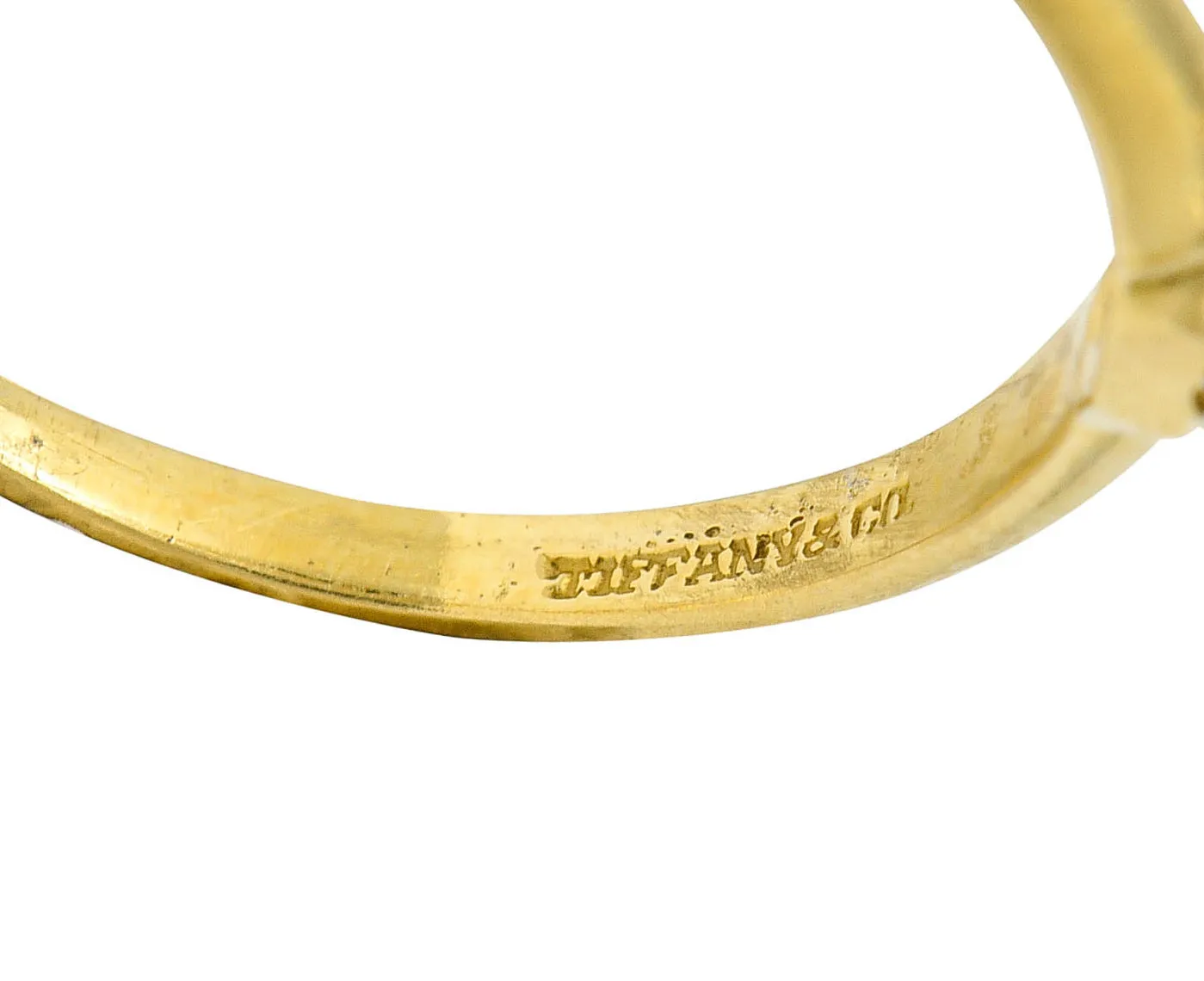 1950's Tiffany & Co. 0.50 CTW Diamond Platinum 18 Karat Gold Solitaire Engagement Ring