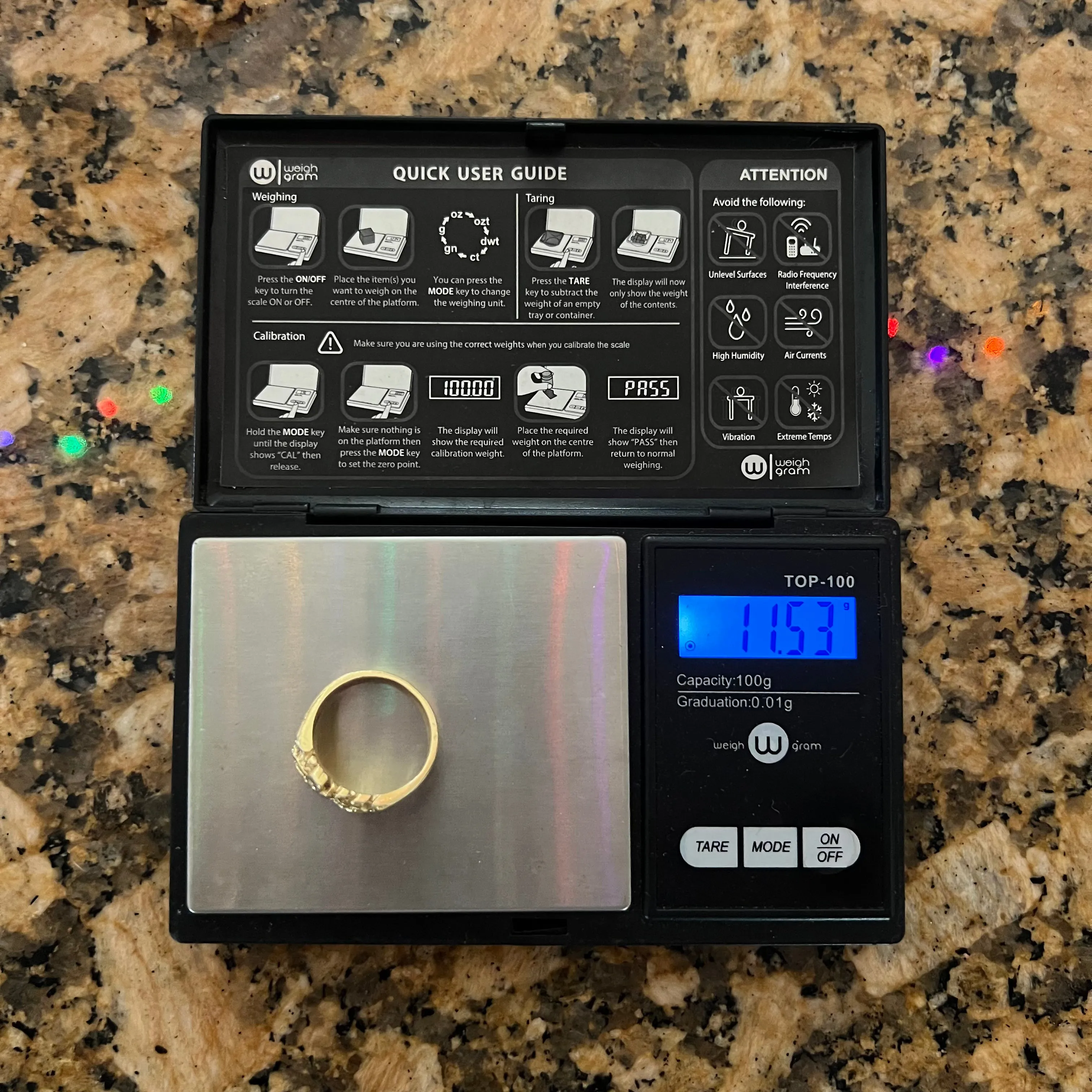 1988 Solid 14k Yellow Gold “Low Profile” Nugget Ring (9.5)