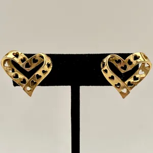 1995 Avon True Hearts Earrings