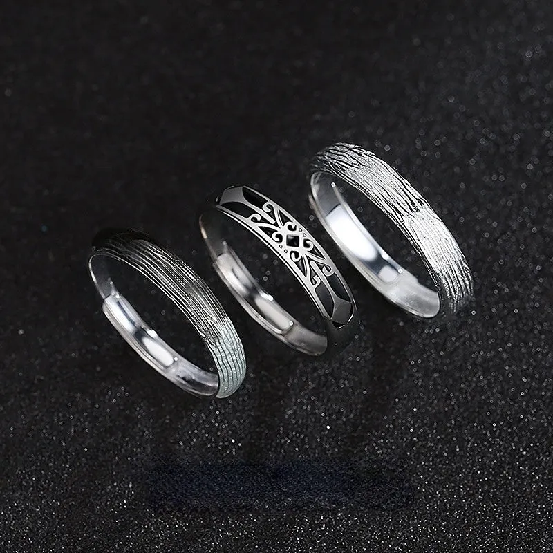1pc Men's Bachelor Ring Open Finger Stubby Rhombus Men's Ring