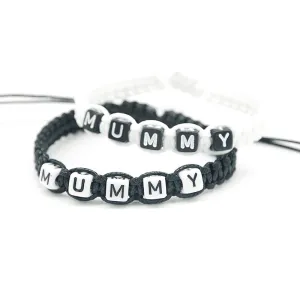 1pcs Amiable MUMMY Bracelet Mother Infinity Wish Adjust Size Baby Shower New Mum Pregnancy Breastfeeding Beaded Jewelry Gifts