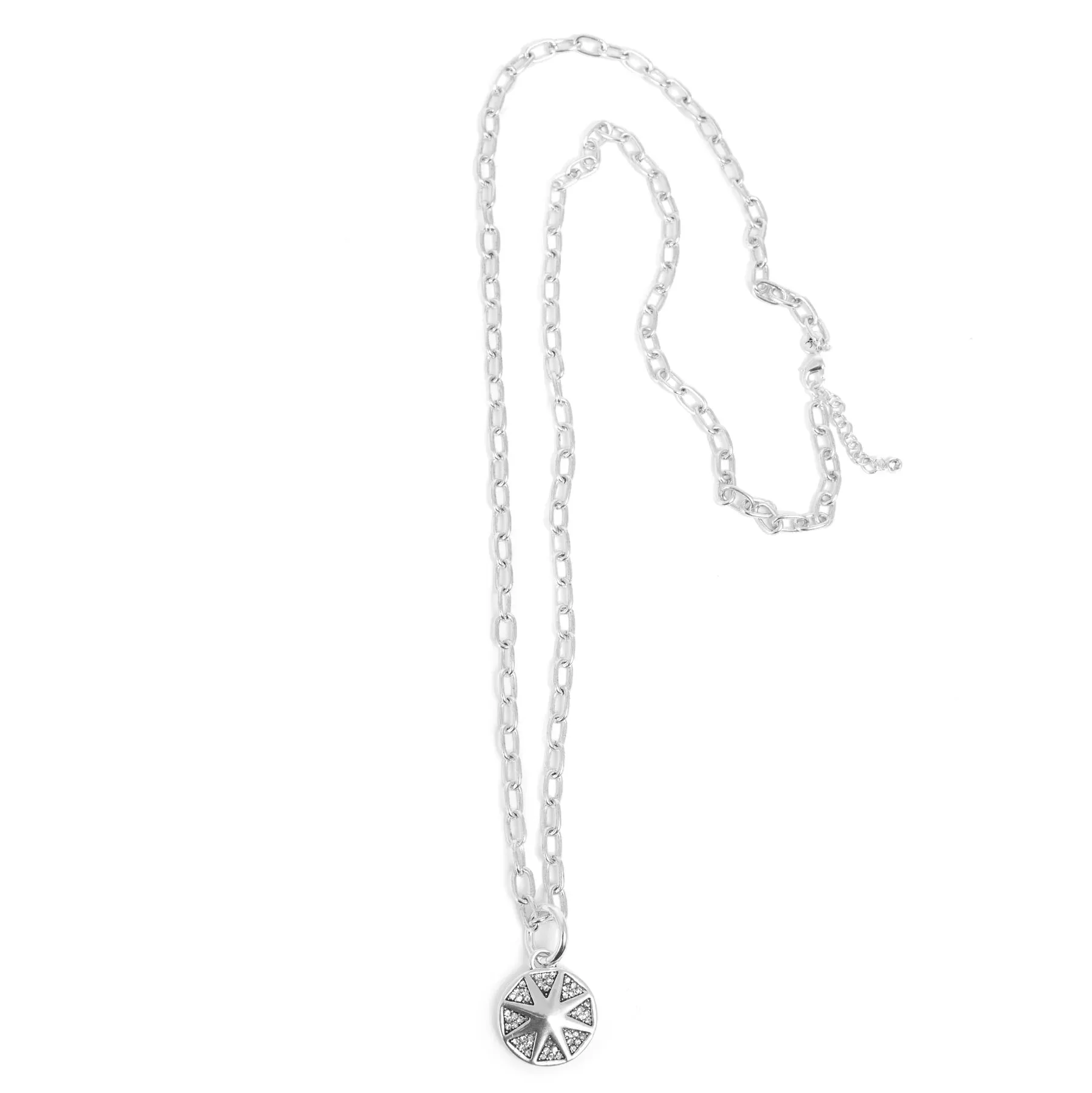 2018-1097 Shine bright Necklace Long Silver*