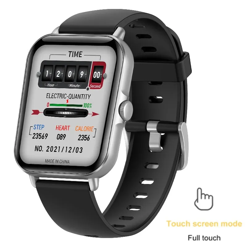 2022 New Color Screen Men Smart Watch Full Touch Bluetooth Call Fitness Tracker Blood Pressure Smart Clock Ladies SmartWatch Box