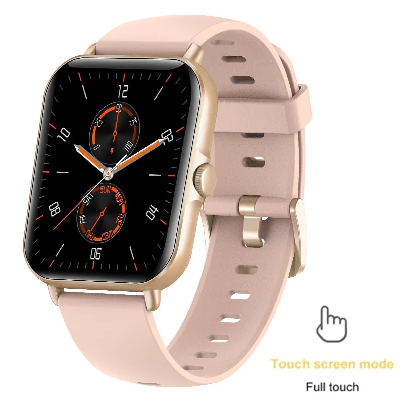 2022 New Color Screen Men Smart Watch Full Touch Bluetooth Call Fitness Tracker Blood Pressure Smart Clock Ladies SmartWatch Box
