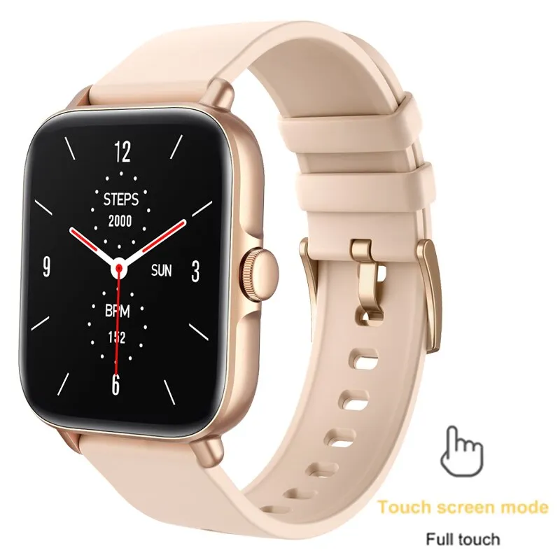 2022 New Color Screen Smart Watch Ladies Men Full Touch Fitness Tracker Blood Pressure Smart Clock Ladies Smart Watch Women Box
