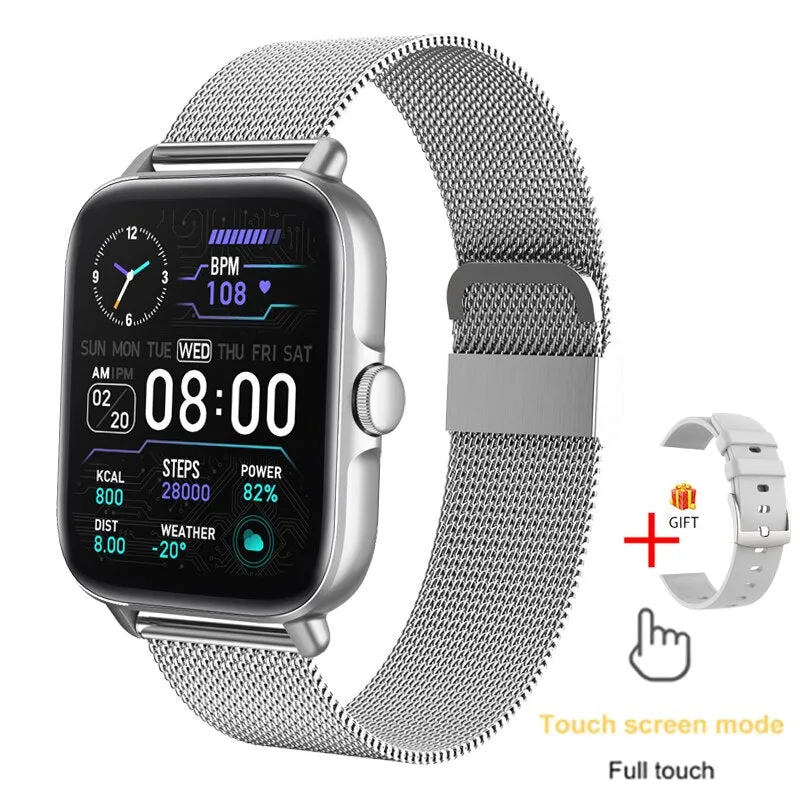 2022 New Color Screen Smart Watch Ladies Men Full Touch Fitness Tracker Blood Pressure Smart Clock Ladies Smart Watch Women Box