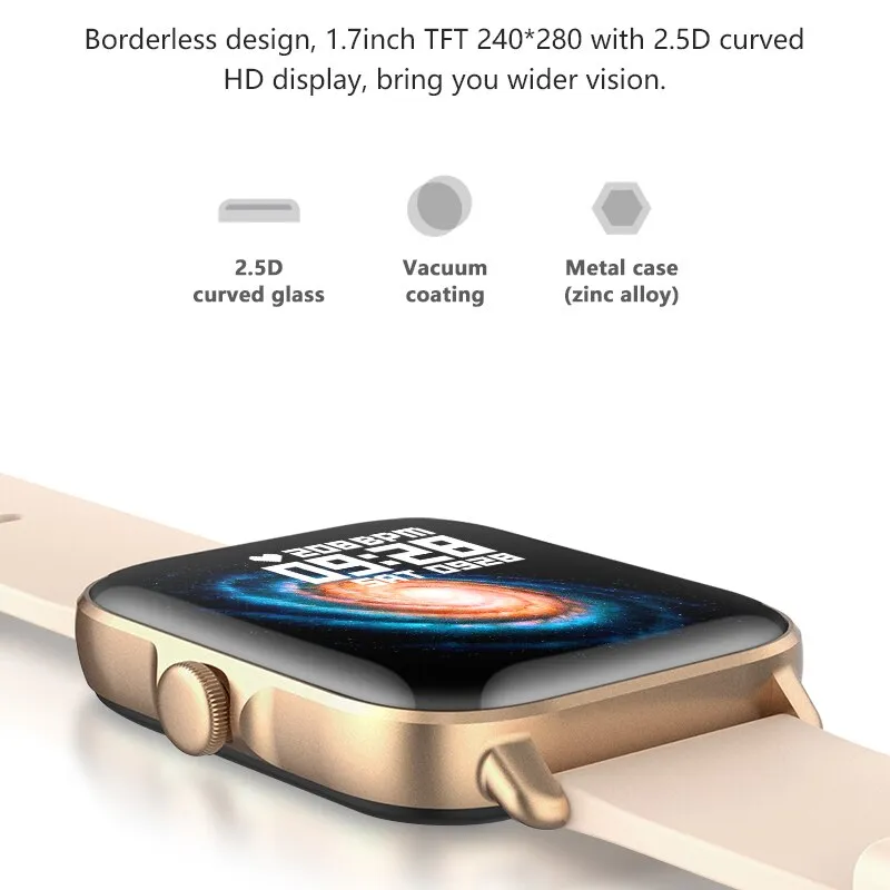 2022 New Color Screen Smart Watch Ladies Men Full Touch Fitness Tracker Blood Pressure Smart Clock Ladies Smart Watch Women Box