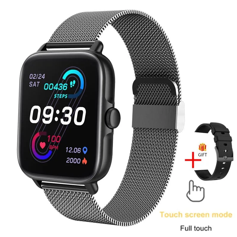 2022 New Color Screen Smart Watch Ladies Men Full Touch Fitness Tracker Blood Pressure Smart Clock Ladies Smart Watch Women Box