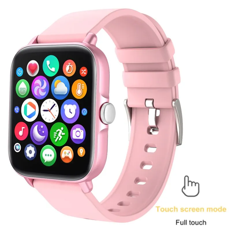 2022 New Color Screen Smart Watch Ladies Men Full Touch Fitness Tracker Blood Pressure Smart Clock Ladies Smart Watch Women Box