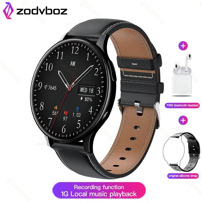 2022 Smart watch 1G Local Music Playback Bluetooth Calls Watches Men Women Fitness Bracelet Custom Watch Face Support Recording