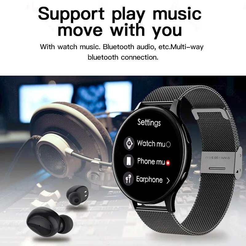 2022 Smart watch 1G Local Music Playback Bluetooth Calls Watches Men Women Fitness Bracelet Custom Watch Face Support Recording