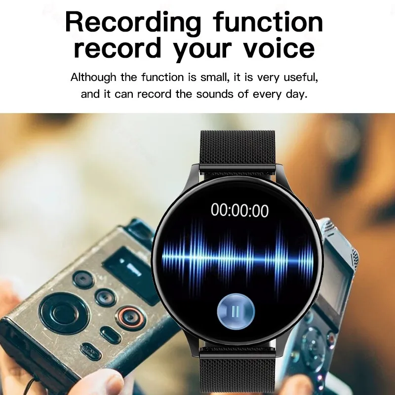 2022 Smart watch 1G Local Music Playback Bluetooth Calls Watches Men Women Fitness Bracelet Custom Watch Face Support Recording