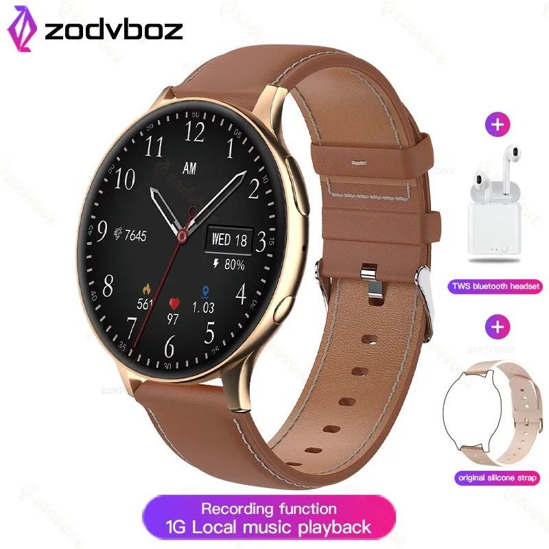 2022 Smart watch 1G Local Music Playback Bluetooth Calls Watches Men Women Fitness Bracelet Custom Watch Face Support Recording