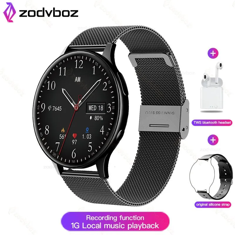 2022 Smart watch 1G Local Music Playback Bluetooth Calls Watches Men Women Fitness Bracelet Custom Watch Face Support Recording