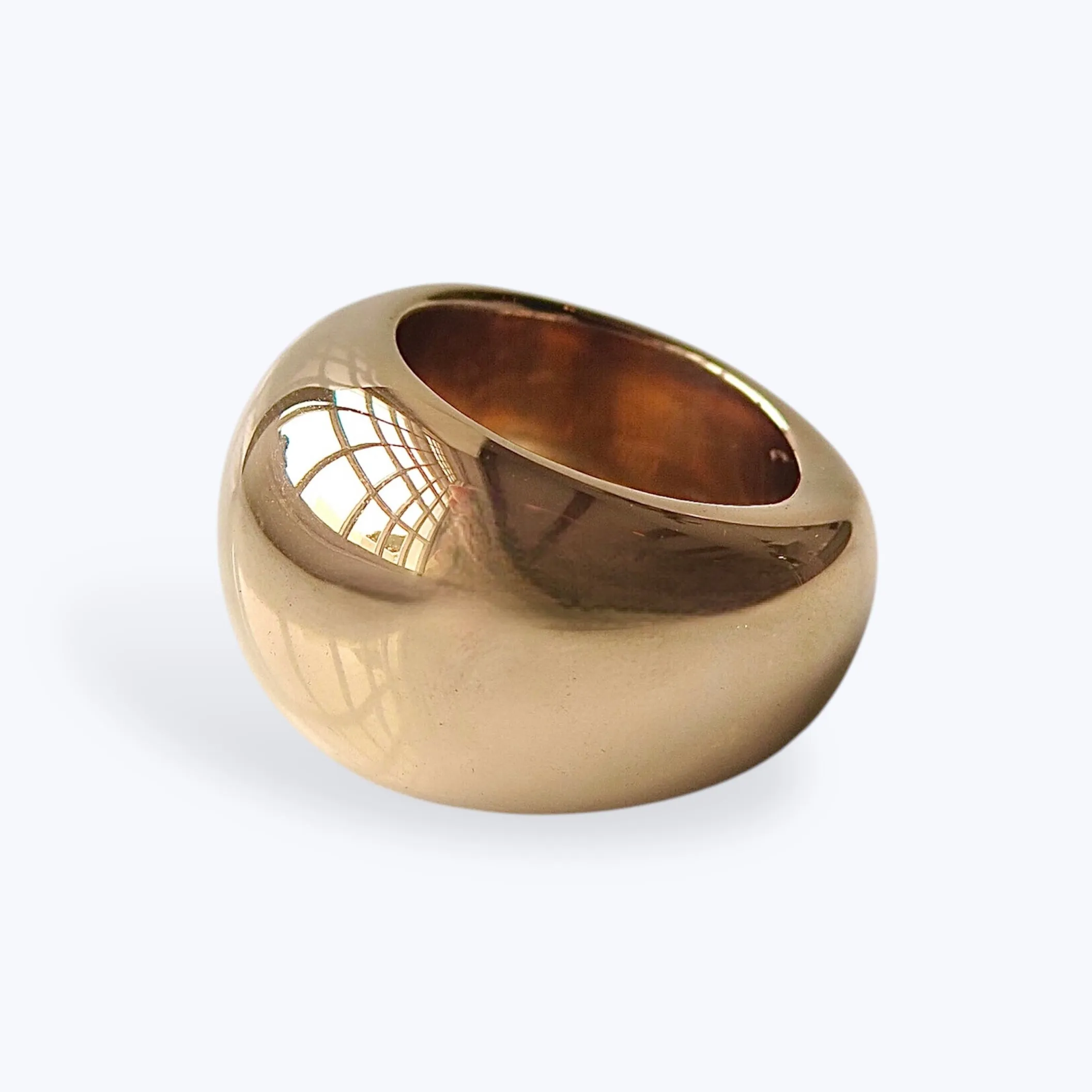 20mm Bronze Organic Domed Ring